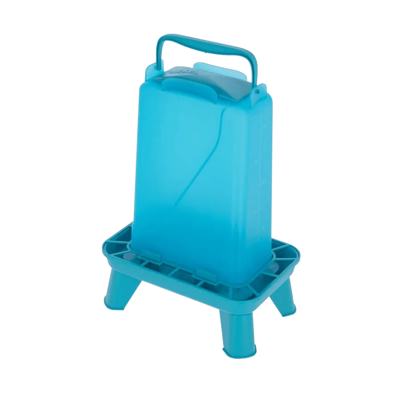 Kerbl voerautomaat 5,5 liter met poten en rooster (rood/wit)